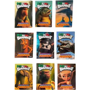 Maxi quaderno skifidol italian brainrot 1 rigo + 2 figurine omaggio