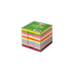 Cubo carta colorato con contenitore 90x90mm