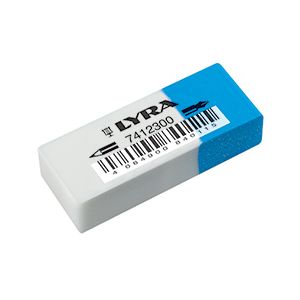 Gomma biuso  lyra bianca/blu