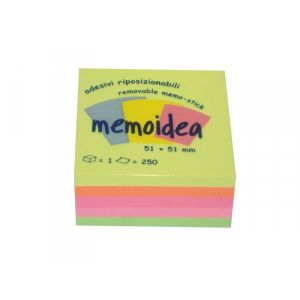 Post it memoidea mini cubo 51x51 colori neon