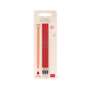 Refill rosso penna cancellabile 3 pezzi legami